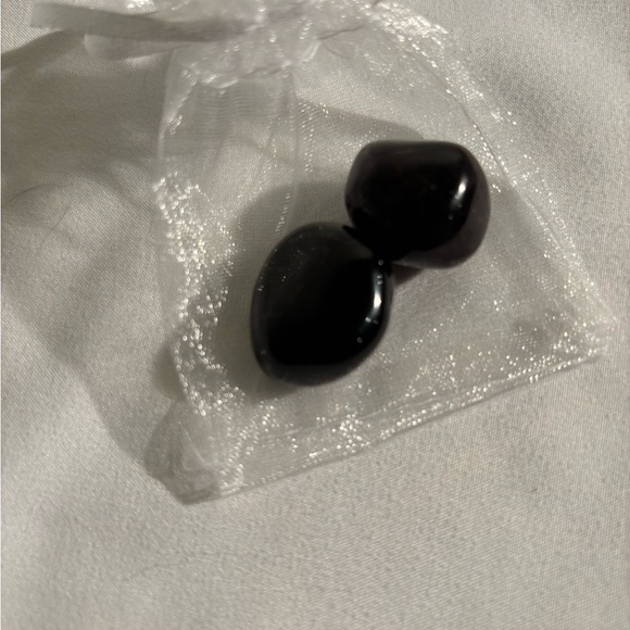 Obsidian Polished Stones in Sheer Bag - Picture 2 of 2
